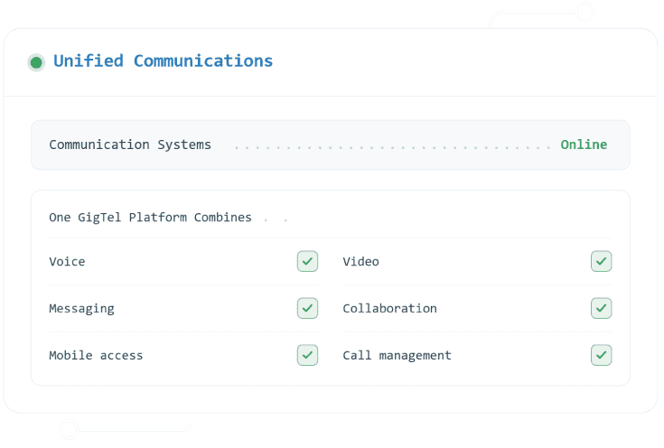 GigTel UCaaS Platform