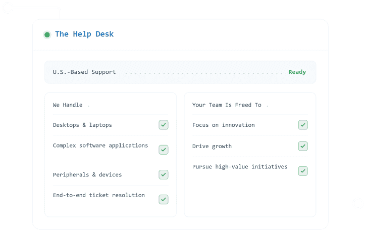 Help Desk Service Details